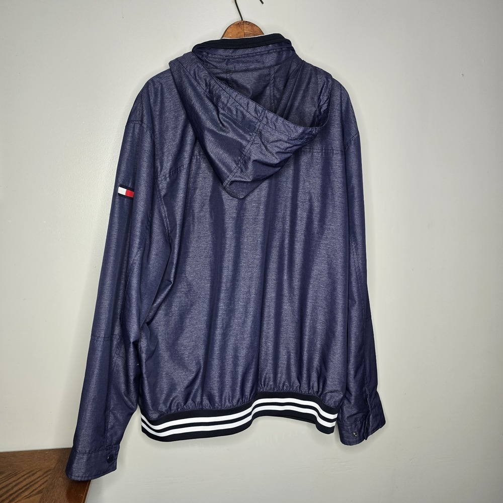 Tommy Hilfiger Jacket Men's Lightweight Hooded Regatta Bomber Jacket Yacht XXL - Picture 14 of 16